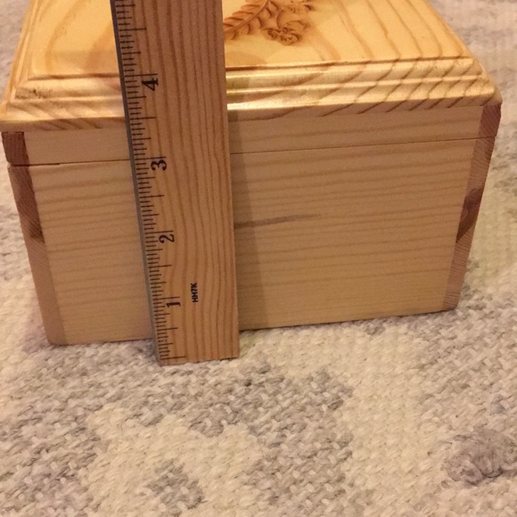 Handmade Wood Box with Ashley Engraved into Top Pattern 50% WHEN BUNDLING 2 OR M - Picture 4 of 8